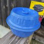Monmouth Western Stoneware Casserole Dish & Lid Periwinkle Blue Vintage Nice