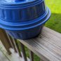 Monmouth Western Stoneware Casserole Dish & Lid Periwinkle Blue Vintage Nice