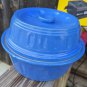 Monmouth Western Stoneware Casserole Dish & Lid Periwinkle Blue Vintage Nice