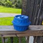 Monmouth Western Stoneware Casserole Dish & Lid Periwinkle Blue Vintage Nice