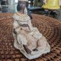 Beautiful Maiden With Deer In Lap Resin 4" Figurine
