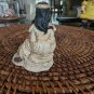 Beautiful Maiden With Deer In Lap Resin 4" Figurine
