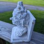 Vintage White Plaster Clown Bookend