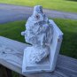 Vintage White Plaster Clown Bookend