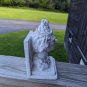 Vintage White Plaster Clown Bookend