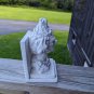 Vintage White Plaster Clown Bookend