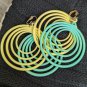 Vintage Seventies Spiral Loops Large Plastic Earings