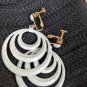 Vintage Seventies Spiral Loops Large Plastic Earings