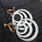 Vintage Seventies Spiral Loops Large Plastic Earings