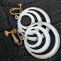 Vintage Seventies Spiral Loops Large Plastic Earings