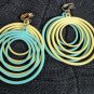 Vintage Seventies Spiral Loops Large Plastic Earings