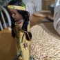 Vintage Native American Young Woman Carrying Baby In Back Pack Dolls About 9"