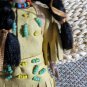 Vintage Native American Young Woman Carrying Baby In Back Pack Dolls About 9"