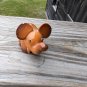 Vintage Miniature Ceramic Baby Elephant 2" Hollow Figurine