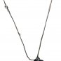 Sapphire Blue And Crystal Clear Rhinestones Flower Necklace