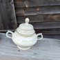 Rosenthal Classic White Germany Embossed Sugar Bowl with Lid Gold Trim