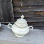 Rosenthal Classic White Germany Embossed Sugar Bowl with Lid Gold Trim