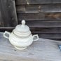 Rosenthal Classic White Germany Embossed Sugar Bowl with Lid Gold Trim