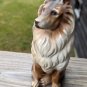 Vintage Lassie Collie Dog Ceramic Figurine Collectible Japan