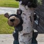 BEAR PEEK A BOO CANDLE HOLDERS TREE CLIMBER BEARS BIRCH TREE LEAVES 20"