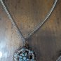 Vintage Silver tone Necklace with Turquoise  Stones Pendant