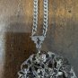 Vintage Silver tone Necklace with Turquoise  Stones Pendant