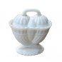EAPG Milk Glass cornucopia covered sugar bowl Westmoreland