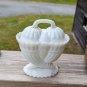 EAPG Milk Glass cornucopia covered sugar bowl Westmoreland