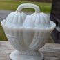 EAPG Milk Glass cornucopia covered sugar bowl Westmoreland