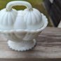 EAPG Milk Glass cornucopia covered sugar bowl Westmoreland