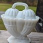 EAPG Milk Glass cornucopia covered sugar bowl Westmoreland