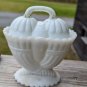 EAPG Milk Glass cornucopia covered sugar bowl Westmoreland