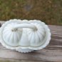 EAPG Milk Glass cornucopia covered sugar bowl Westmoreland