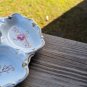 VINTAGE GDR REICHENBACH GERMANY 3- DIVIDED HANDLED DISH FLORAL