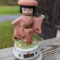 Vintage Flambro Porcelain Japanese Lady Revolving Music Box  6 Inches Tall