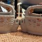 Two VTG Porcelain White Gold Planters Baskets Cherubs Applied Pink Rose 6" Each