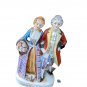 VINTAGE OCCUPIED JAPAN PORCELAIN BISQUE VICTORIAN COUPLE FIGURINES 1946-1952