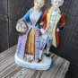 VINTAGE OCCUPIED JAPAN PORCELAIN BISQUE VICTORIAN COUPLE FIGURINES 1946-1952