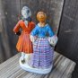 VINTAGE OCCUPIED JAPAN PORCELAIN BISQUE VICTORIAN COUPLE FIGURINES 1946-1952