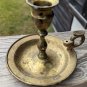 Vintage Andrea By Sadek Brass Candle Stick Holder Made In India TLC Needed