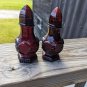 Vintage Avon Salt And Pepper Shakers Ruby Red Cape Cod 1876 Collection