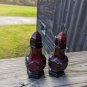 Vintage Avon Salt And Pepper Shakers Ruby Red Cape Cod 1876 Collection