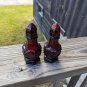 Vintage Avon Salt And Pepper Shakers Ruby Red Cape Cod 1876 Collection