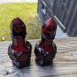 Vintage Avon Salt And Pepper Shakers Ruby Red Cape Cod 1876 Collection