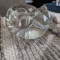 Vintage Avon Snug n Cozy Crystal/glass Votive Kitty Cat Candle Holder 5x2.75â