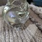 Vintage Avon Snug n Cozy Crystal/glass Votive Kitty Cat Candle Holder 5x2.75â