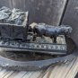 Unique Coal Mine Horse On Rail Black Stone Figurine