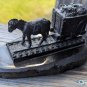 Unique Coal Mine Horse On Rail Black Stone Figurine
