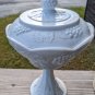 Vintage Indiana White Milk Glass Grape Harvest Pedestal Covered Candy Dish & Lid