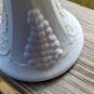 Vintage Indiana White Milk Glass Grape Harvest Pedestal Covered Candy Dish & Lid